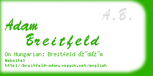 adam breitfeld business card
